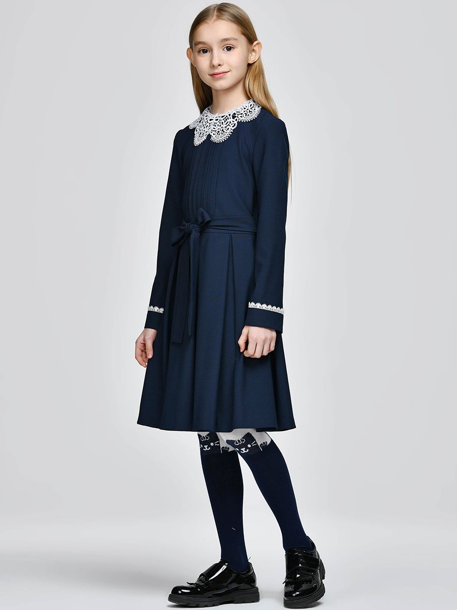 Платье Смена, размер 152 (76), цвет синий 10702 - фото 4