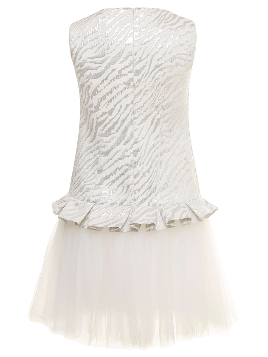Платье Смена, размер 134 (64), цвет серый 21570 - фото 6