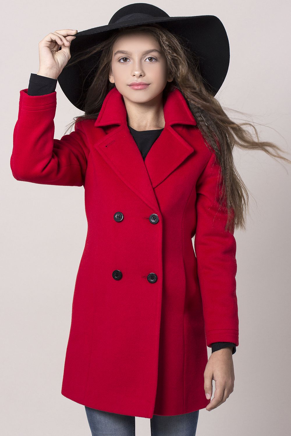 Пальто Mamma Mila, размер 152, цвет красный FG16-A3y - фото 1