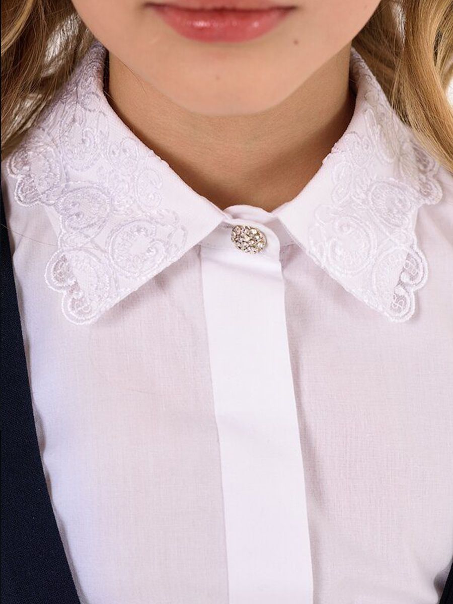 Блуза Юные Фантазёры, размер 158, цвет белый 4107-1 - фото 4