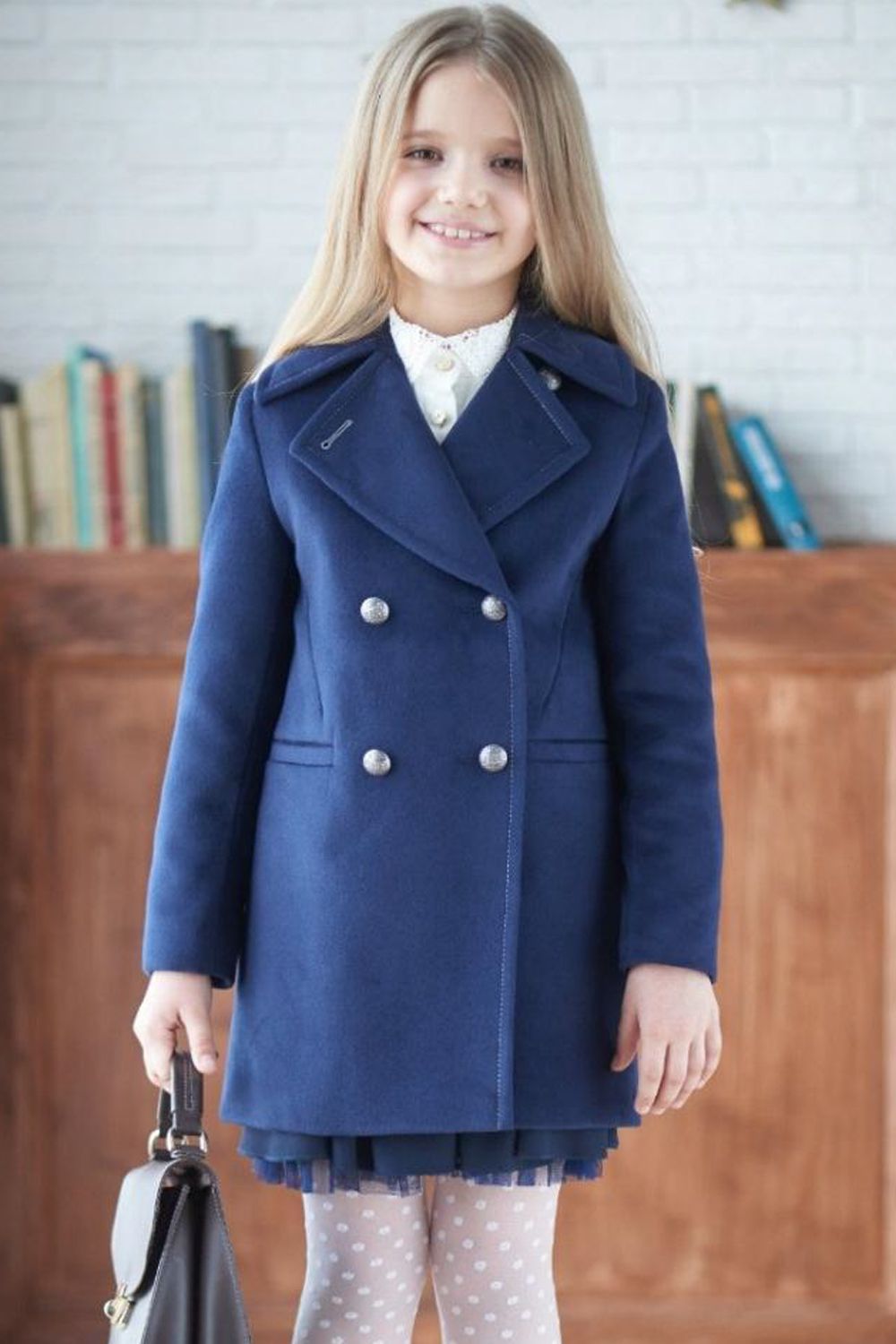 Пальто Mamma Mila для девочки A172 фиолетовый