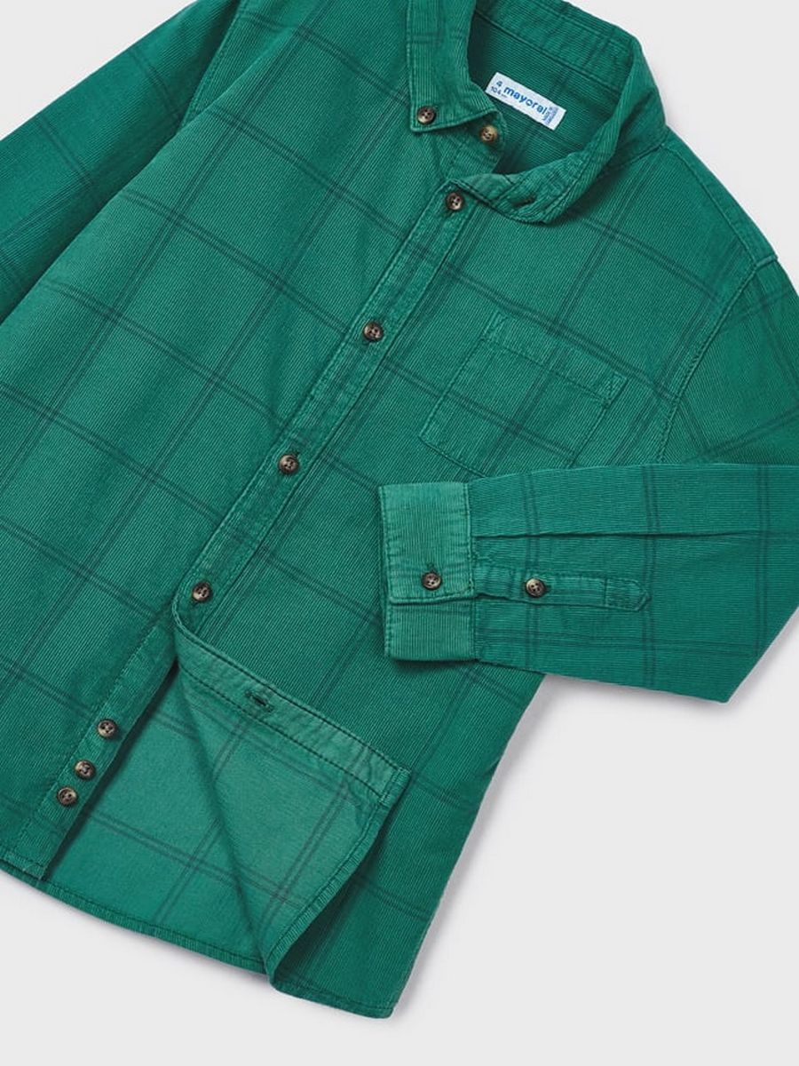 Рубашка Mayoral, размер 134, цвет зеленый 4.105/52 - фото 6