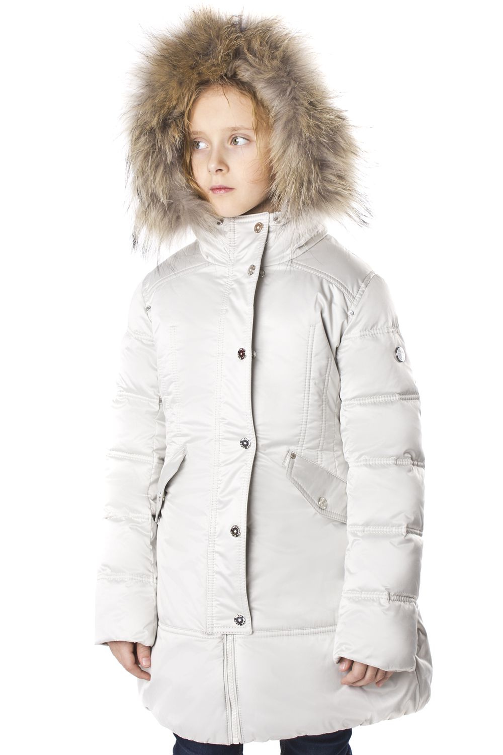Пальто Pulka, размер 158, цвет белый PUFWG-626-20324-203 - фото 1