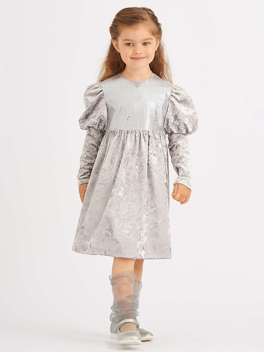 Платье Смена, размер 104 (56), цвет серый 21607 - фото 3