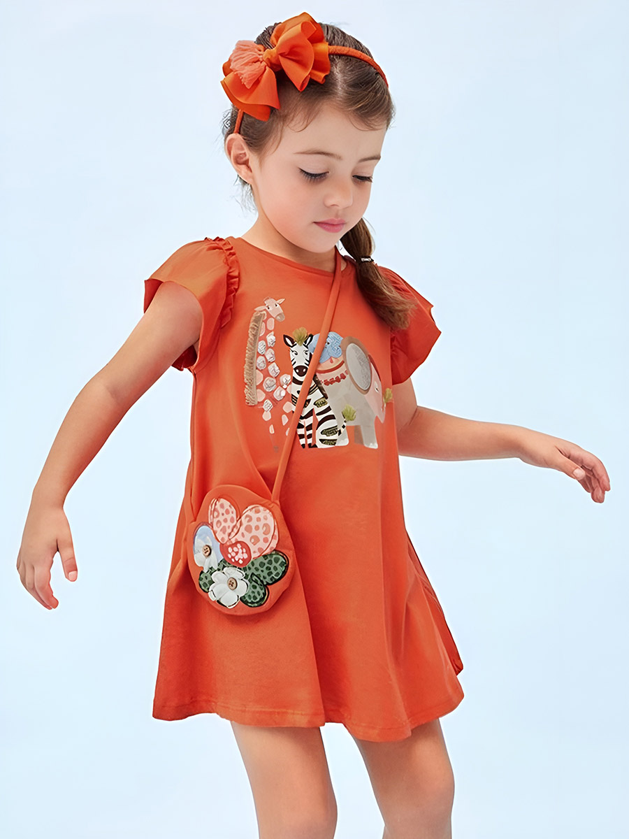 Платье Mayoral, размер 6, цвет оранжевый 3.947/29 - фото 1