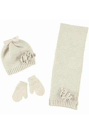 Шапка+шарф+варежки для малышей Mayoral (Испания) Белый 10.105/16