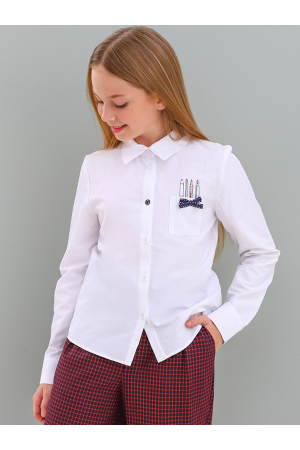 Блуза для девочек Noble People (Россия) Белый 29503-439-5/22