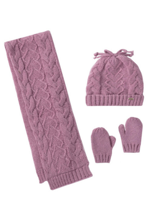 Шапка+шарф+варежки для малышей Mayoral (Испания) Фиолетовый 10.106/72