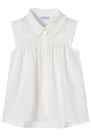Блуза для девочек Mayoral (Испания) Белый 3.130/62